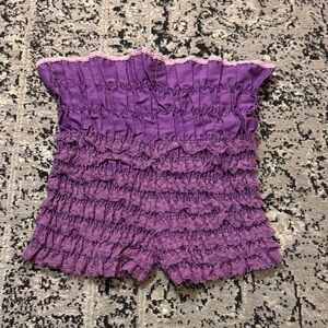 Purple Ruffled lace vintage bloomers